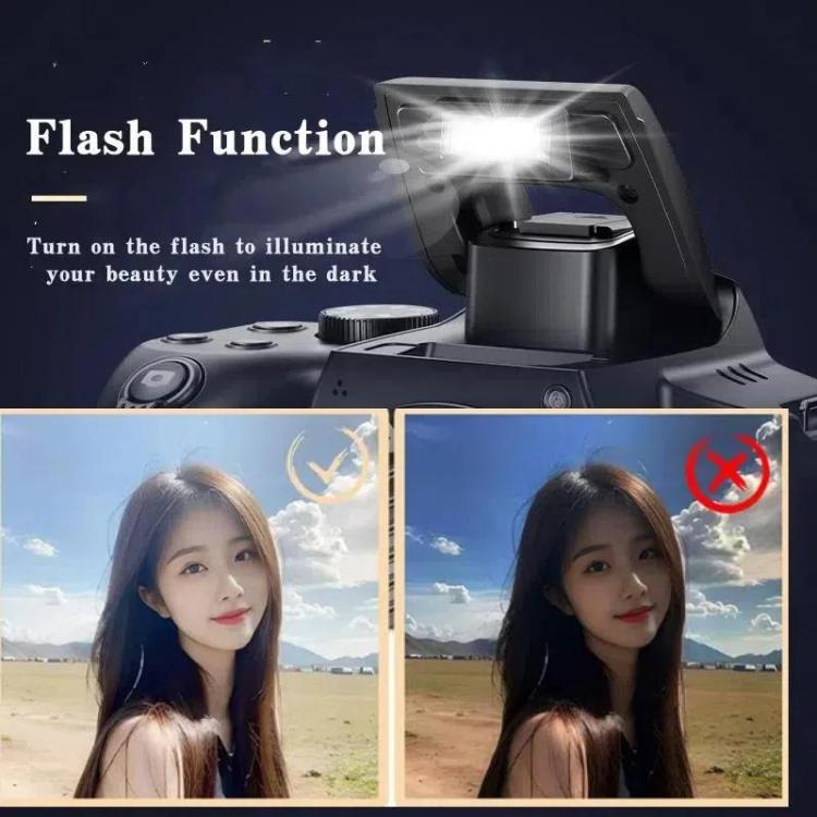 4K 72MP 12X Optical Zoom Student Digital Camera WiFi HD Video Camera With 3 Inch Flip Screen(Black) - Video Cameras by buy2fix | Online Shopping UK | buy2fix