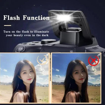 4K 72MP 12X Optical Zoom Student Digital Camera WiFi HD Video Camera With 3 Inch Flip Screen(Black) - Video Cameras by buy2fix | Online Shopping UK | buy2fix