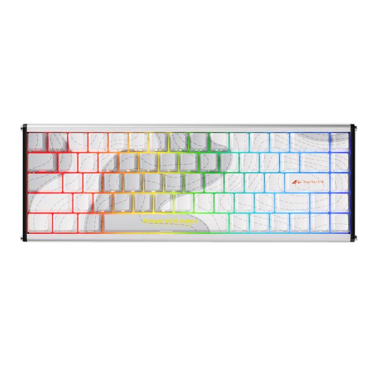 Ajazz ALUX68 MAX RGB Single Wired DIY Magnetic Shaft Mechanical Keyboard, Color: Snow Bottel - Wired Keyboard by Ajazz | Online Shopping UK | buy2fix