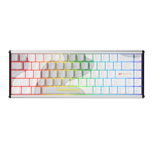 Ajazz ALUX68 MAX RGB Single Wired DIY Magnetic Shaft Mechanical Keyboard, Color: Snow Bottel - Wired Keyboard by Ajazz | Online Shopping UK | buy2fix