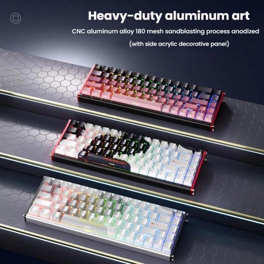 Ajazz ALUX68 MAX RGB Single Wired DIY Magnetic Shaft Mechanical Keyboard, Color: Day Night - Wired Keyboard by Ajazz | Online Shopping UK | buy2fix