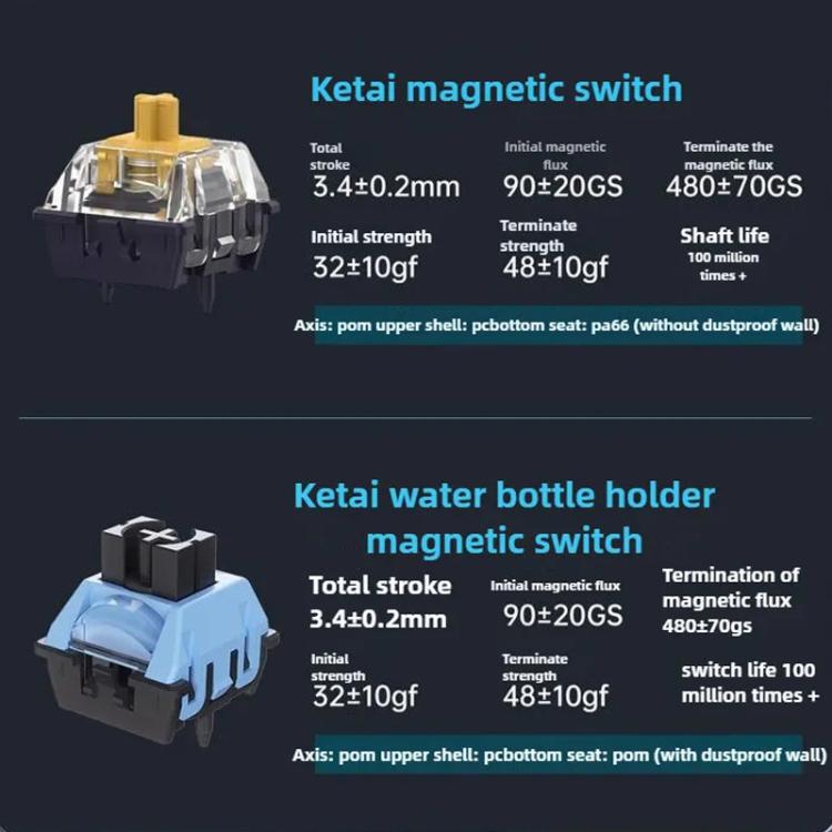 Ajazz ALUX68 MAX RGB Single Wired DIY Magnetic Shaft Mechanical Keyboard, Color: Gradient Pink - Wired Keyboard by Ajazz | Online Shopping UK | buy2fix