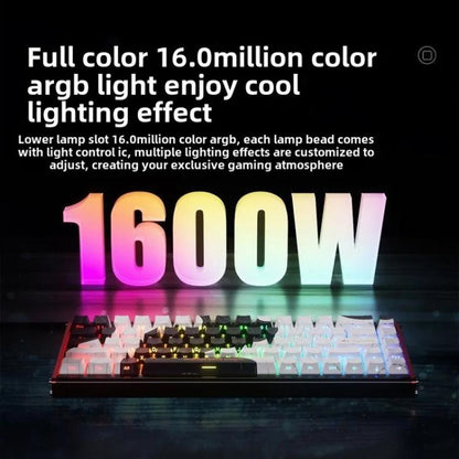 Ajazz ALUX68 MAX RGB Single Wired DIY Magnetic Shaft Mechanical Keyboard, Color: White - Wired Keyboard by Ajazz | Online Shopping UK | buy2fix