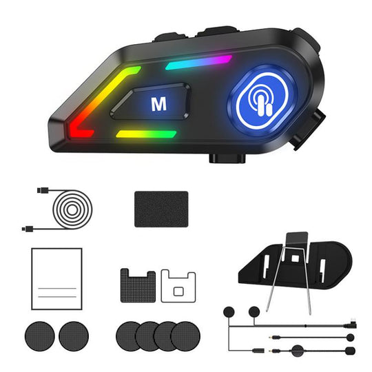 C5 IPX7 Waterproof Outdoor Cycling Noise Reduction Helmet Bluetooth Headset, Spec: Soft and Hard Mics