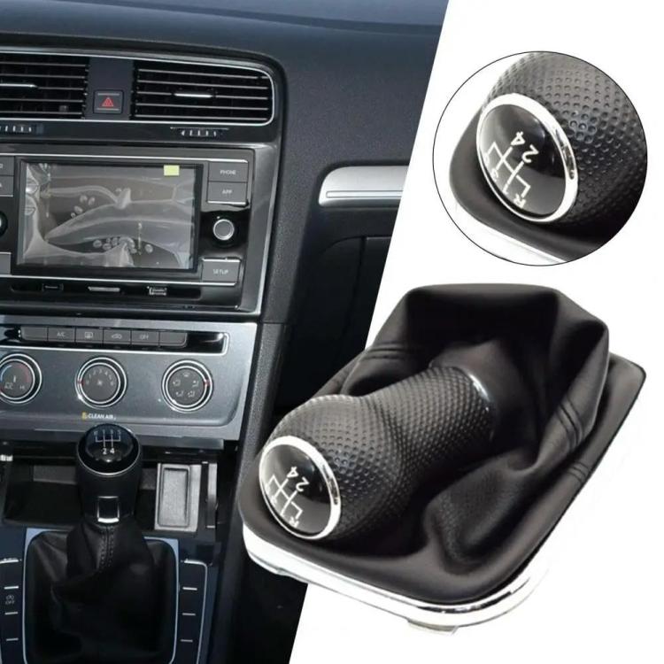 For Volkswagen Golf MK4 Gear Lever Hand Ball, Caliber: 12mm(Electroplating Black Line 5 Speed) - Shift Knob by buy2fix | Online Shopping UK | buy2fix
