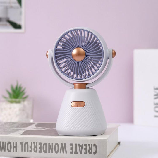 Desktop 100-speed Mini Student Bedroom Fan Portable USB Rechargeable Desktop Small Fan(Purple)