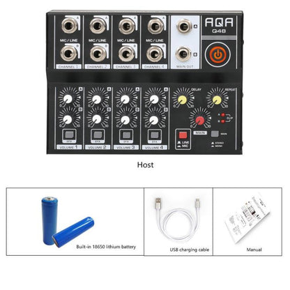 Q48 8 Channel Audio Mixer Console Stage Mixer Professional Digital Reverberator Effects Karaoke Live Equipment - Live Sound Effects Processors by buy2fix | Online Shopping UK | buy2fix