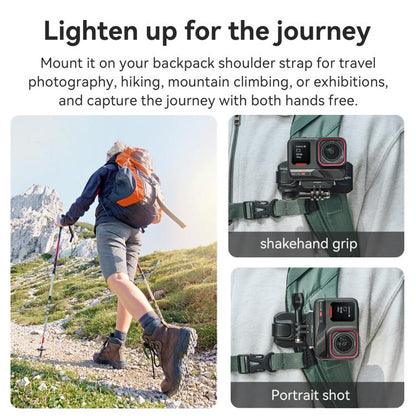 aMagisn 360-degree Rotation Ball Head Backpack Clip for Camera & Smartphone(Black) - Backpack Clip by aMagisn | Online Shopping UK | buy2fix