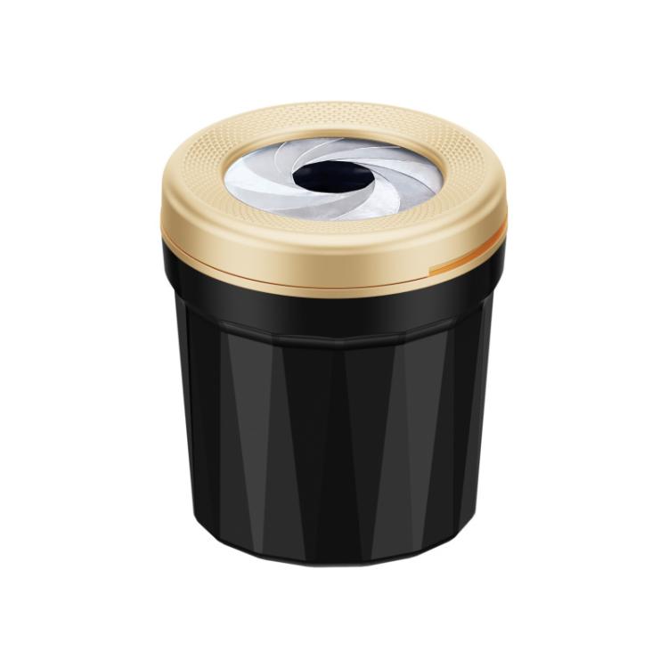 A636 Screw Cap Opening And Closing Ashtray Car Home Use Desktop Ashes Holder(Black Gold) - Ashtrays by buy2fix | Online Shopping UK | buy2fix