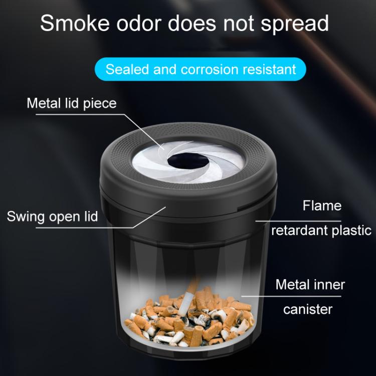 A636 Screw Cap Opening And Closing Ashtray Car Home Use Desktop Ashes Holder(Black Gold) - Ashtrays by buy2fix | Online Shopping UK | buy2fix