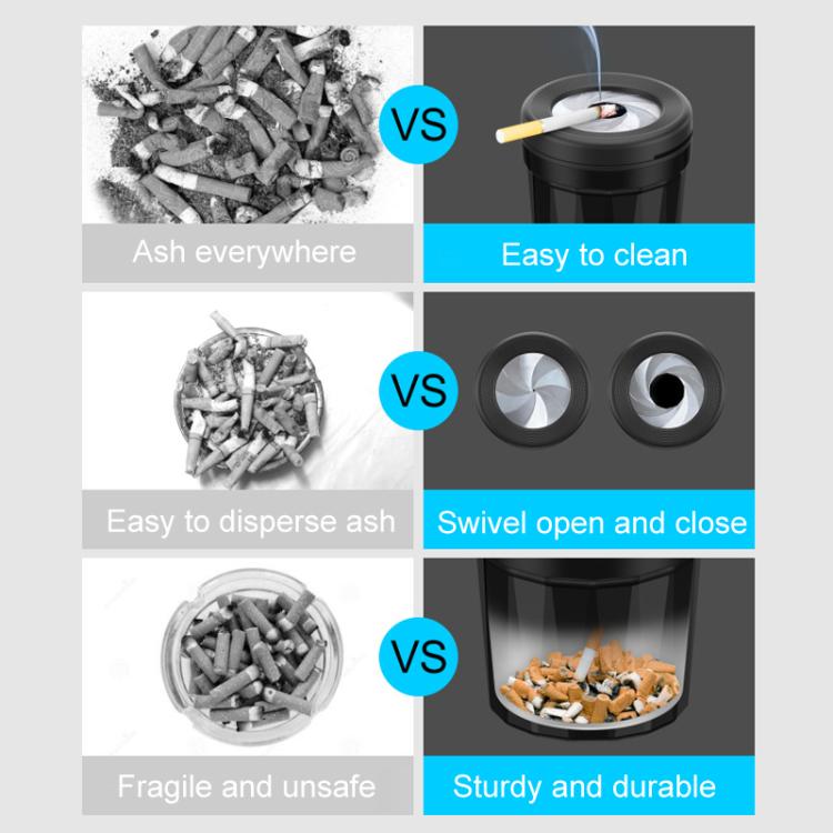 A636 Screw Cap Opening And Closing Ashtray Car Home Use Desktop Ashes Holder(Black Gray) - Ashtrays by buy2fix | Online Shopping UK | buy2fix