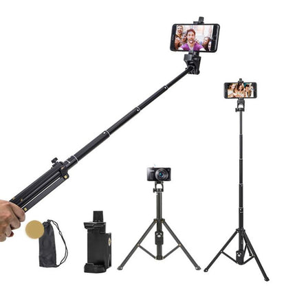 YUNTENG 1688L 16.5-77 Inch Phone Camera Selfie Stick Tripod With Bluetooth Remote Control(Black) - Stand by YUNTENG | Online Shopping UK | buy2fix