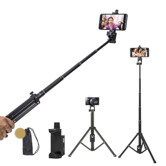 YUNTENG 1688L 16.5-77 Inch Phone Camera Selfie Stick Tripod With Bluetooth Remote Control(Black) - Stand by YUNTENG | Online Shopping UK | buy2fix