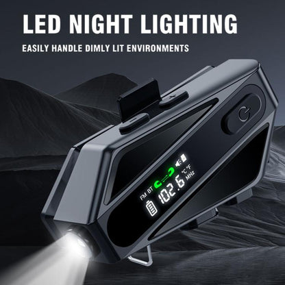 C6 IPX6 Waterproof LED Lighting Wireless Intercom Helmet Bluetooth Headset, Spec: Soft and Hard Mics - Motorcycle Walkie Talkie by buy2fix | Online Shopping UK | buy2fix