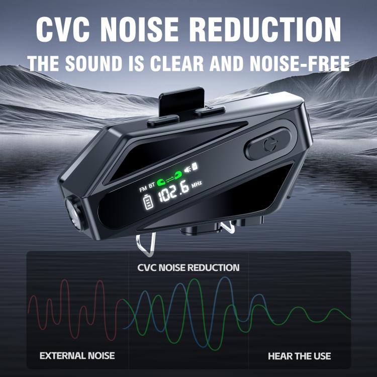 C6 IPX6 Waterproof LED Lighting Wireless Intercom Helmet Bluetooth Headset, Spec: Soft Mic - Motorcycle Walkie Talkie by buy2fix | Online Shopping UK | buy2fix