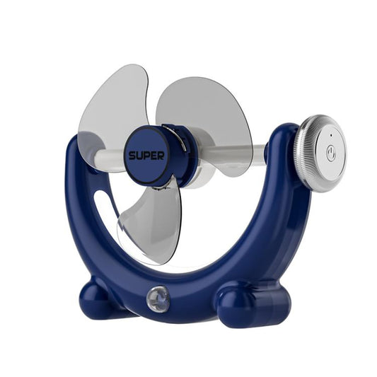 Multifunctional Fan Light Sound Big Wind Power With Light Wall Mounted Long Life Desktop Small Ceiling Fan, Color: Rechargeable Blue - Electric Fans by buy2fix | Online Shopping UK | buy2fix
