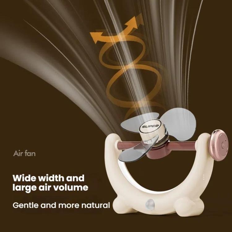 Multifunctional Fan Light Sound Big Wind Power With Light Wall Mounted Long Life Desktop Small Ceiling Fan, Color: Rechargeable Blue - Electric Fans by buy2fix | Online Shopping UK | buy2fix