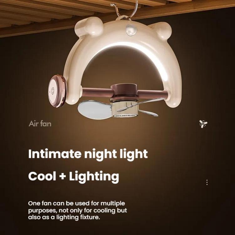 Multifunctional Fan Light Sound Big Wind Power With Light Wall Mounted Long Life Desktop Small Ceiling Fan, Color: Remote Control Blue - Electric Fans by buy2fix | Online Shopping UK | buy2fix