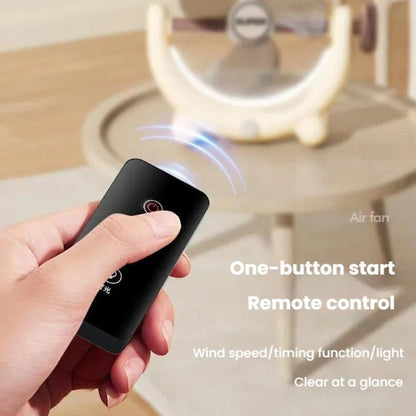 Multifunctional Fan Light Sound Big Wind Power With Light Wall Mounted Long Life Desktop Small Ceiling Fan, Color: Remote Control Blue - Electric Fans by buy2fix | Online Shopping UK | buy2fix