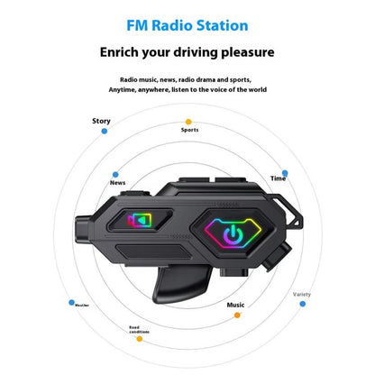 C8Max Motorcycle Intercom Video Helmet Bluetooth Headset HD Video Recorder, Spec: Hard Mic - Motorcycle Walkie Talkie by buy2fix | Online Shopping UK | buy2fix