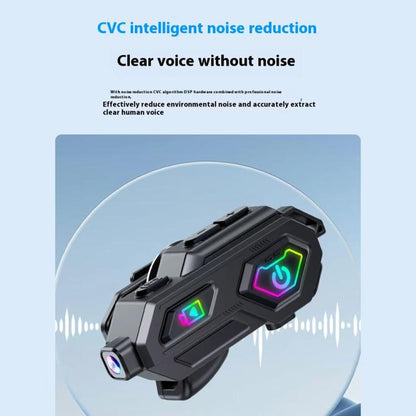 C8Max Motorcycle Intercom Video Helmet Bluetooth Headset HD Video Recorder, Spec: Soft and Hard Mics - Motorcycle Walkie Talkie by buy2fix | Online Shopping UK | buy2fix