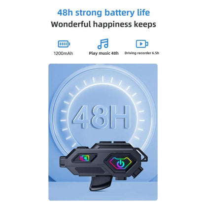 C8Max Motorcycle Intercom Video Helmet Bluetooth Headset HD Video Recorder, Spec: Soft Mic - Motorcycle Walkie Talkie by buy2fix | Online Shopping UK | buy2fix