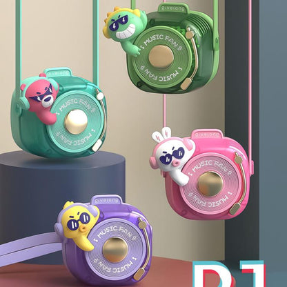 Givelong Cute Cool Pet DJ Lanyard Small Fan USB Rechargeable Compact Portable Bladeless Neck Fan(Cool Duck) - Electric Fans by Givelong | Online Shopping UK | buy2fix