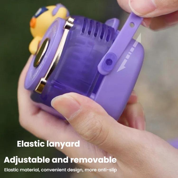 Givelong Cute Cool Pet DJ Lanyard Small Fan USB Rechargeable Compact Portable Bladeless Neck Fan(Cool Bunny) - Electric Fans by Givelong | Online Shopping UK | buy2fix