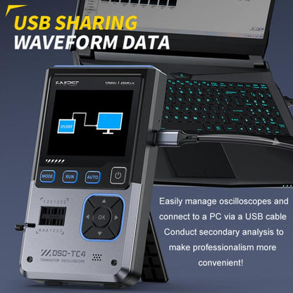 FNIRSI DSO-TC4 3 In 1 Oscilloscope Transistor Tester Signal Generator 10M Bandwidth Burn-In Proof - Digital Multimeter by FNIRSI | Online Shopping UK | buy2fix