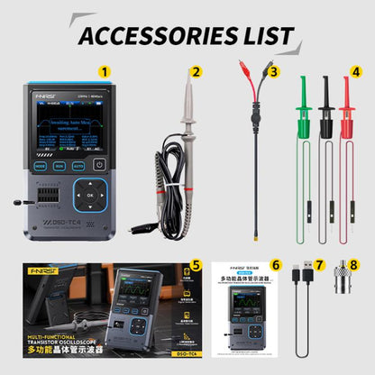 FNIRSI DSO-TC4 3 In 1 Oscilloscope Transistor Tester Signal Generator 10M Bandwidth Burn-In Proof - Digital Multimeter by FNIRSI | Online Shopping UK | buy2fix