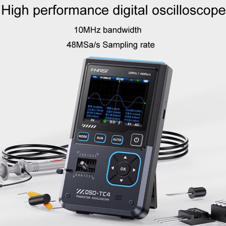 FNIRSI DSO-TC4 3 In 1 Oscilloscope Transistor Tester Signal Generator 10M Bandwidth Burn-In Proof - Digital Multimeter by FNIRSI | Online Shopping UK | buy2fix