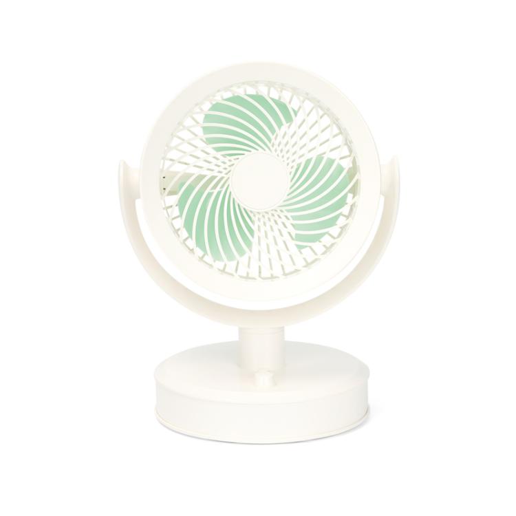 Desktop Fan Outdoor Student Office Portable Rechargeable USB Tabletop Small Fan, Color: Without Light (White) - Electric Fans by buy2fix | Online Shopping UK | buy2fix