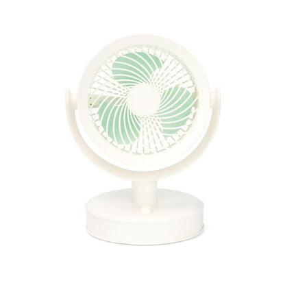 Desktop Fan Outdoor Student Office Portable Rechargeable USB Tabletop Small Fan, Color: Without Light (White) - Electric Fans by buy2fix | Online Shopping UK | buy2fix