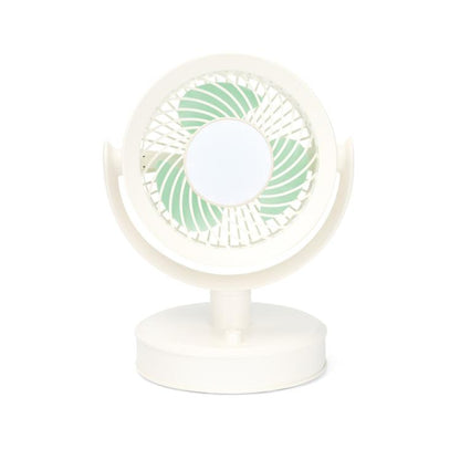 Desktop Fan Outdoor Student Office Portable Rechargeable USB Tabletop Small Fan, Color: With Light (White) - Electric Fans by buy2fix | Online Shopping UK | buy2fix