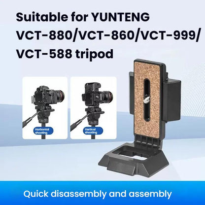 YUNTENG Vertical & Horizontal Quick Release Plate for VCT-691/VCT-6006/VCT-288/VCT-930(L-shape) - Quick Release Plate by YUNTENG | Online Shopping UK | buy2fix
