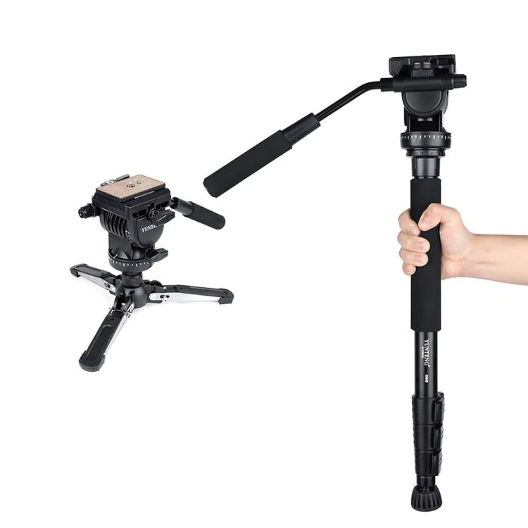 YUNTENG VCT-588 Camera Monopod 65-166cm Aluminum Alloy DSLR Tripod Stand With Hydraulic Ball Head(Black) - Monopods by YUNTENG | Online Shopping UK | buy2fix