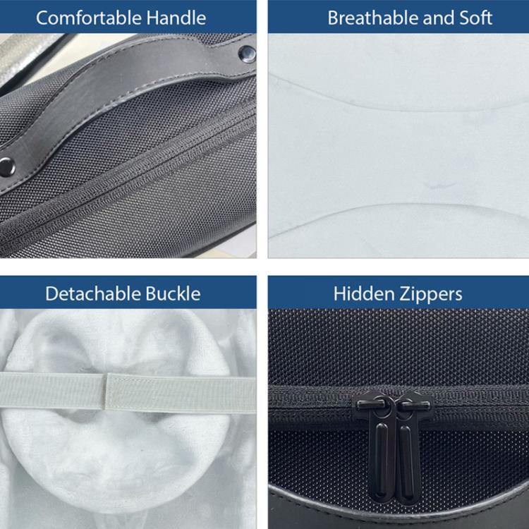 For Meta Quest 3 VR Glasses Storage Case EVA Anti-Pressure Hard Shell Storage Bag(Carbon Fiber Black) - VR Accessories by buy2fix | Online Shopping UK | buy2fix