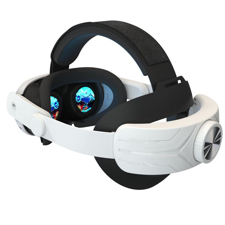 For Meta Quest 3 / 3S Adjustable Headband No Face Pressure VR Head Strap Accessories(Black White) - VR Accessories by buy2fix | Online Shopping UK | buy2fix