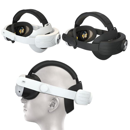 For Meta Quest 3 / 3S Adjustable Headband No Face Pressure VR Head Strap Accessories(Black White) - VR Accessories by buy2fix | Online Shopping UK | buy2fix