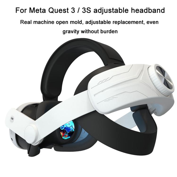 For Meta Quest 3 / 3S Adjustable Headband No Face Pressure VR Head Strap Accessories(Black) - VR Accessories by buy2fix | Online Shopping UK | buy2fix