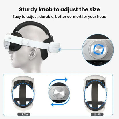 For Meta Quest 3 / 3S Adjustable Headband No Face Pressure VR Head Strap Accessories(Black) - VR Accessories by buy2fix | Online Shopping UK | buy2fix