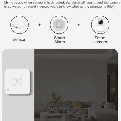 Tuya Zigbee Round Human Presence Sensor Millimeter Wave Radar Detection Built-in Illuminance Sensor - Smart Switch by buy2fix | Online Shopping UK | buy2fix