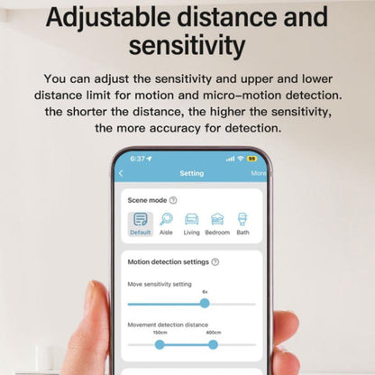 Tuya Zigbee Square Human Presence Sensor Millimeter Wave Radar Detection Built-in Illuminance Sensor - Smart Switch by buy2fix | Online Shopping UK | buy2fix