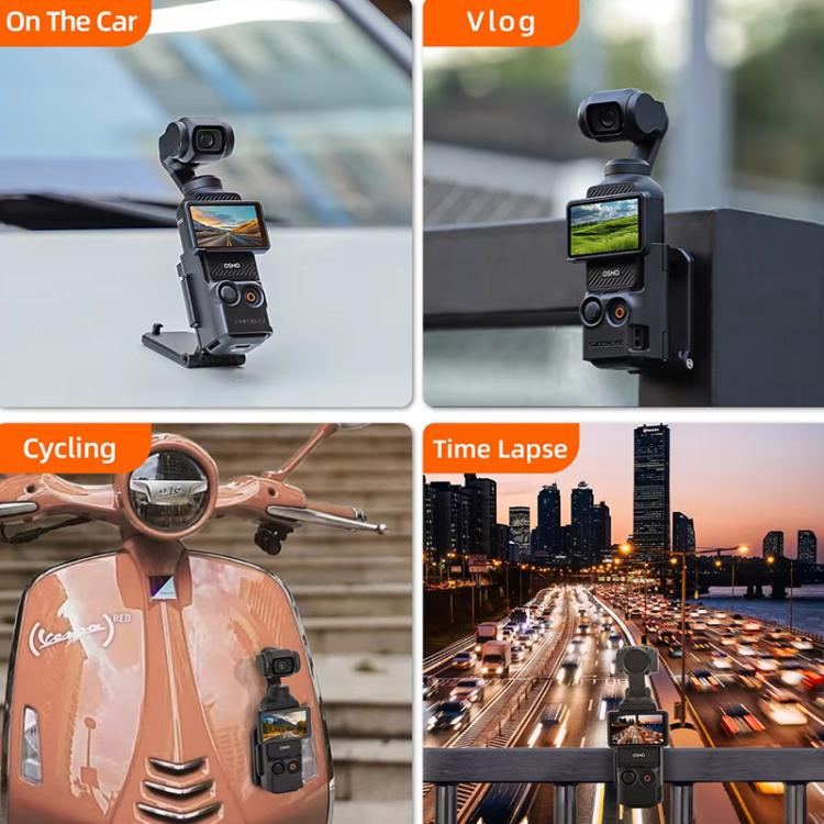 For DJI Osmo Pocket 3 Sunnylife OP3-ZJ761 Magnetic Stand Base Angle Adjustable Multi-functional Desktop Stand Accessories(Black) - Mount & Holder by Sunnylife | Online Shopping UK | buy2fix