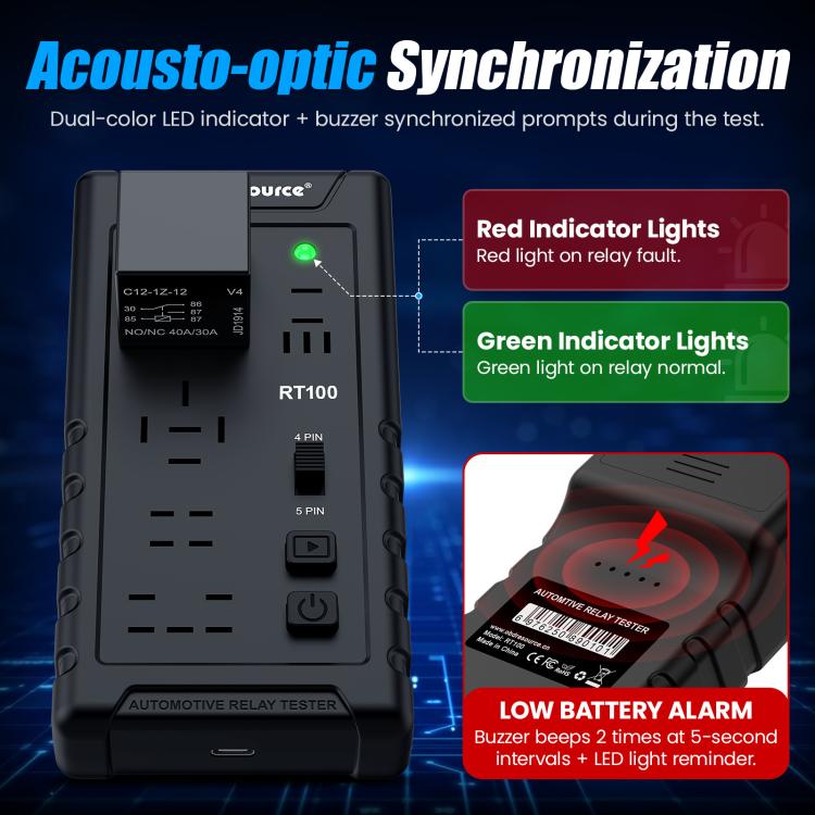 OBDResource 12V Automotive Relay Tester, Model: RT100 With Storage Bag - Electronic Test by OBDResource | Online Shopping UK | buy2fix