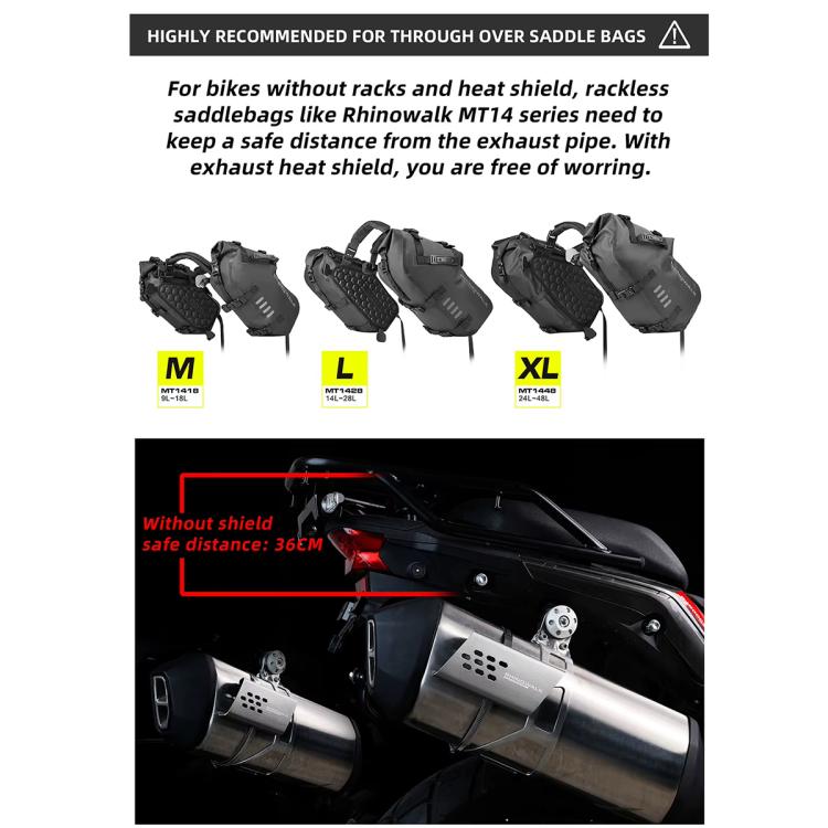 Rhinowalk MTR004 Motorcycle Exhaust Pipe Anti-Scalding Guard(Gray) - Protective Gear by Rhinowalk | Online Shopping UK | buy2fix