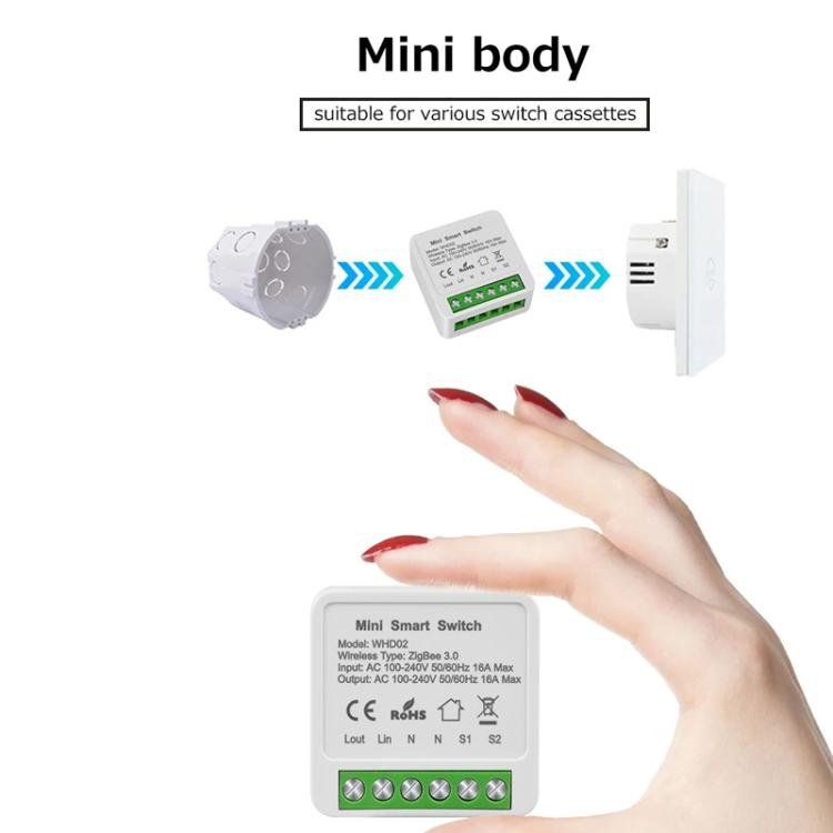 Compatible eWeLink Zigbee 16A Smart Switch DIY Breaker 2 Way Control Voice Control - Smart Switch by buy2fix | Online Shopping UK | buy2fix
