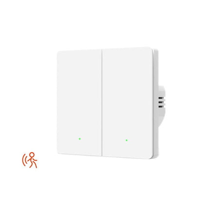 Compatible Tuya ZigBee Smart Light Switch With Radar Motion Sensor No Capacitor Required 2-Gang - Smart Switch by buy2fix | Online Shopping UK | buy2fix