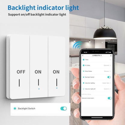 Compatible Tuya ZigBee Smart Light Switch With Radar Motion Sensor No Capacitor Required 1-Gang - Smart Switch by buy2fix | Online Shopping UK | buy2fix