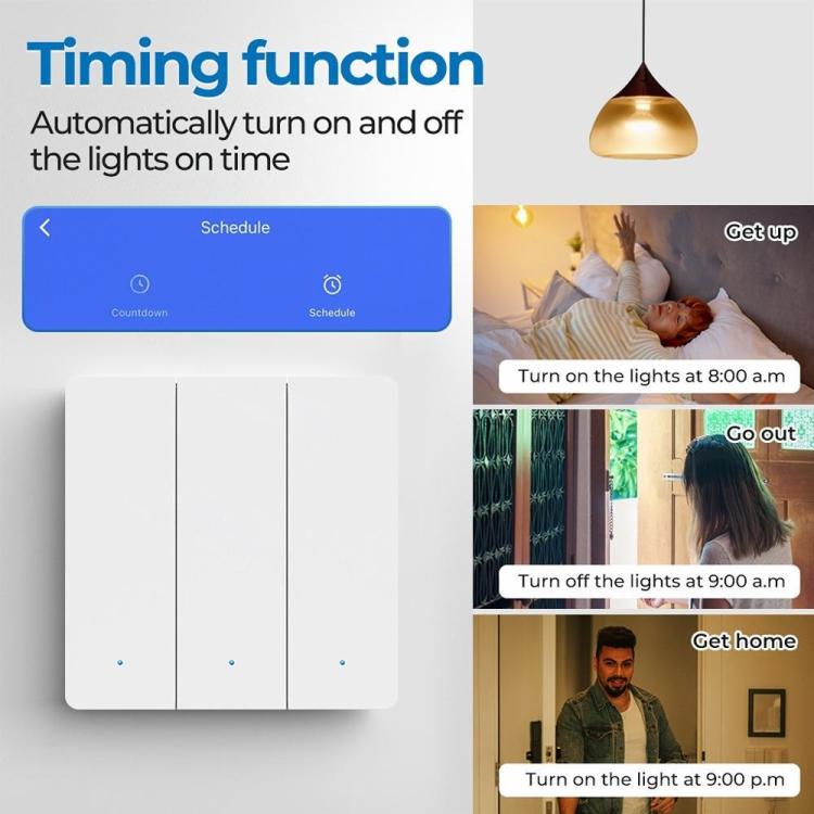 Compatible Tuya ZigBee Smart Light Switch With Radar Motion Sensor No Capacitor Required 2-Gang - Smart Switch by buy2fix | Online Shopping UK | buy2fix